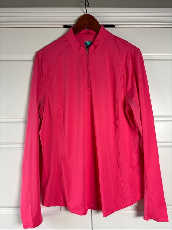 PGA Tour Tops - PGA Tour Hot Pink Long Sleeve Quarter-Zip Pullover